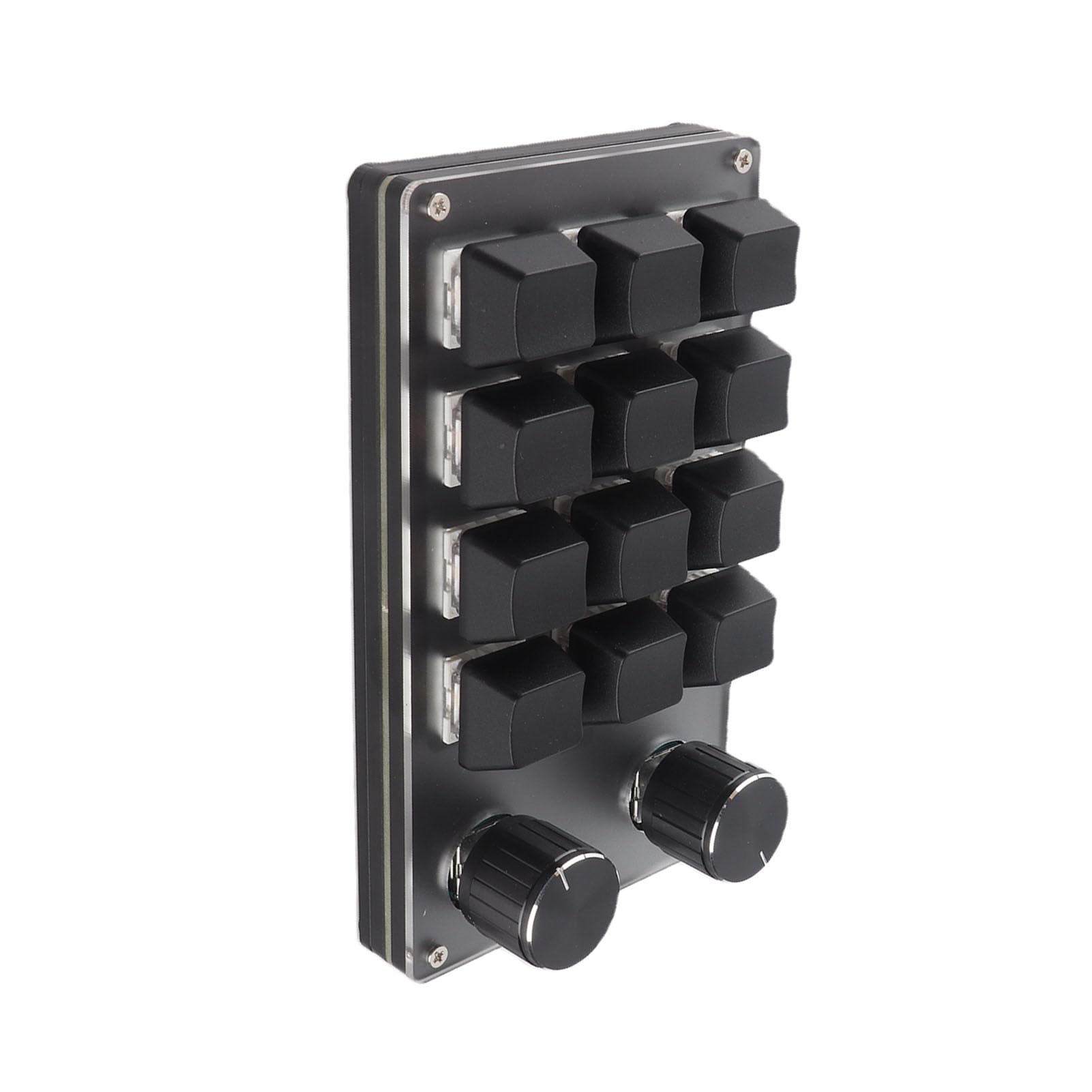 Annadue Tastiera Macro per PC Desktop, 3/4/6/9/12 Tasti USB Office Gaming Manopole per Tastiera Meccanica con Albero Rosso Personalizzato, Tasti di Scelta Rapida Personalizzati per Il (12 Tasti con 2