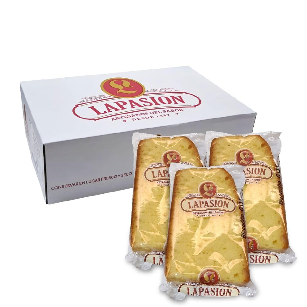 LAPASION - Bizcocho COC envuelto | Bizcochos Casero | Individual | Sobaos | Bollos caseras | Bollería | Ideales para Desayunos y Meriendas | 2 Kg
