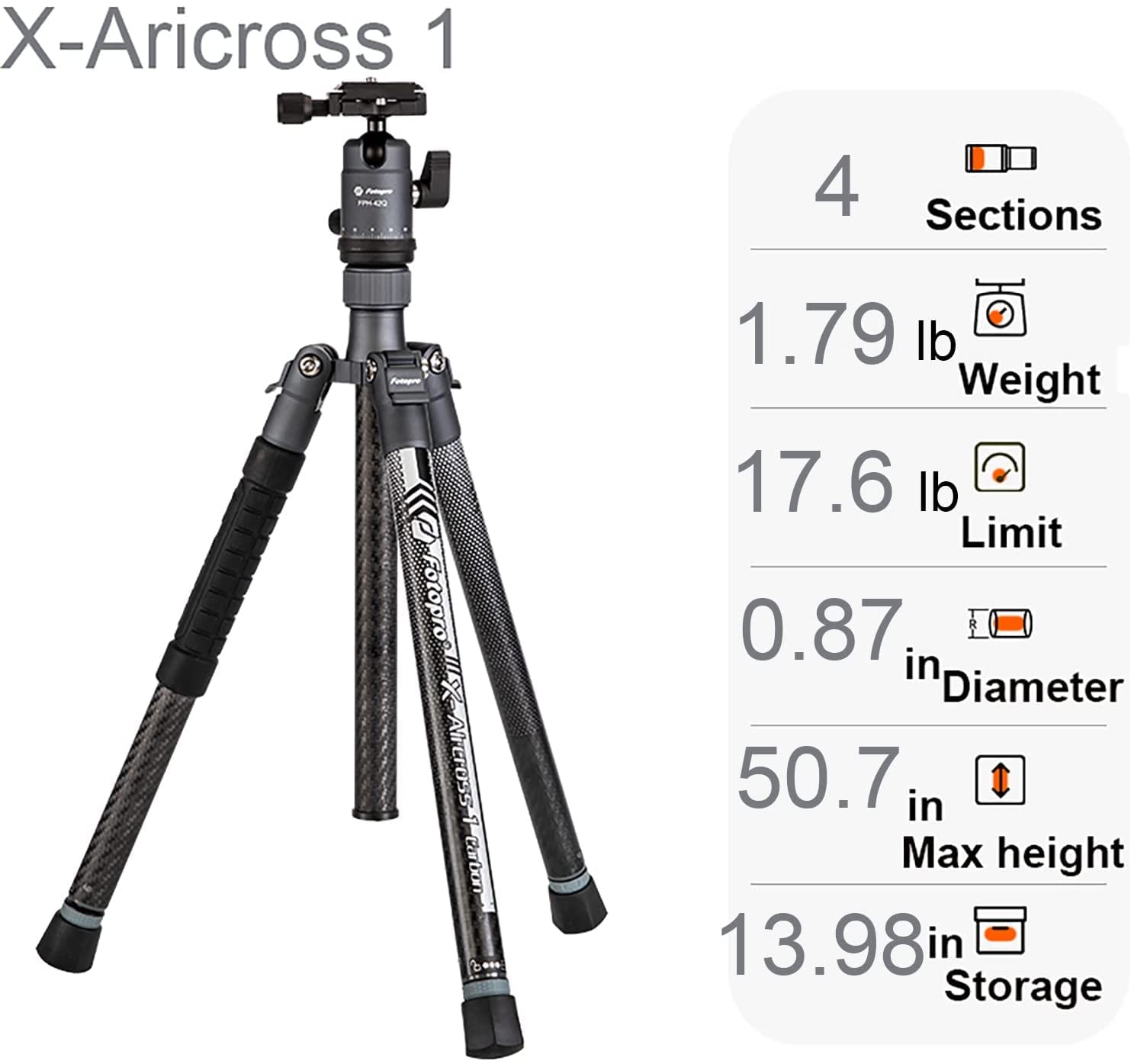 Fotopro X-Aircross 1 Carbon 雲台 FPH-42Q X-AIRCROSS 1 C - Fotopro