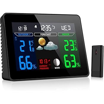 kungfuren Wetterstation Funk mit Außensensor, Digitale