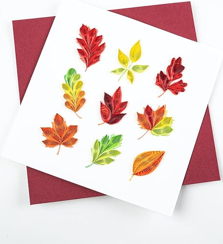 Miniatura 2 de Tarjeta de felicitación de hojas de follaje de otoño con relleno