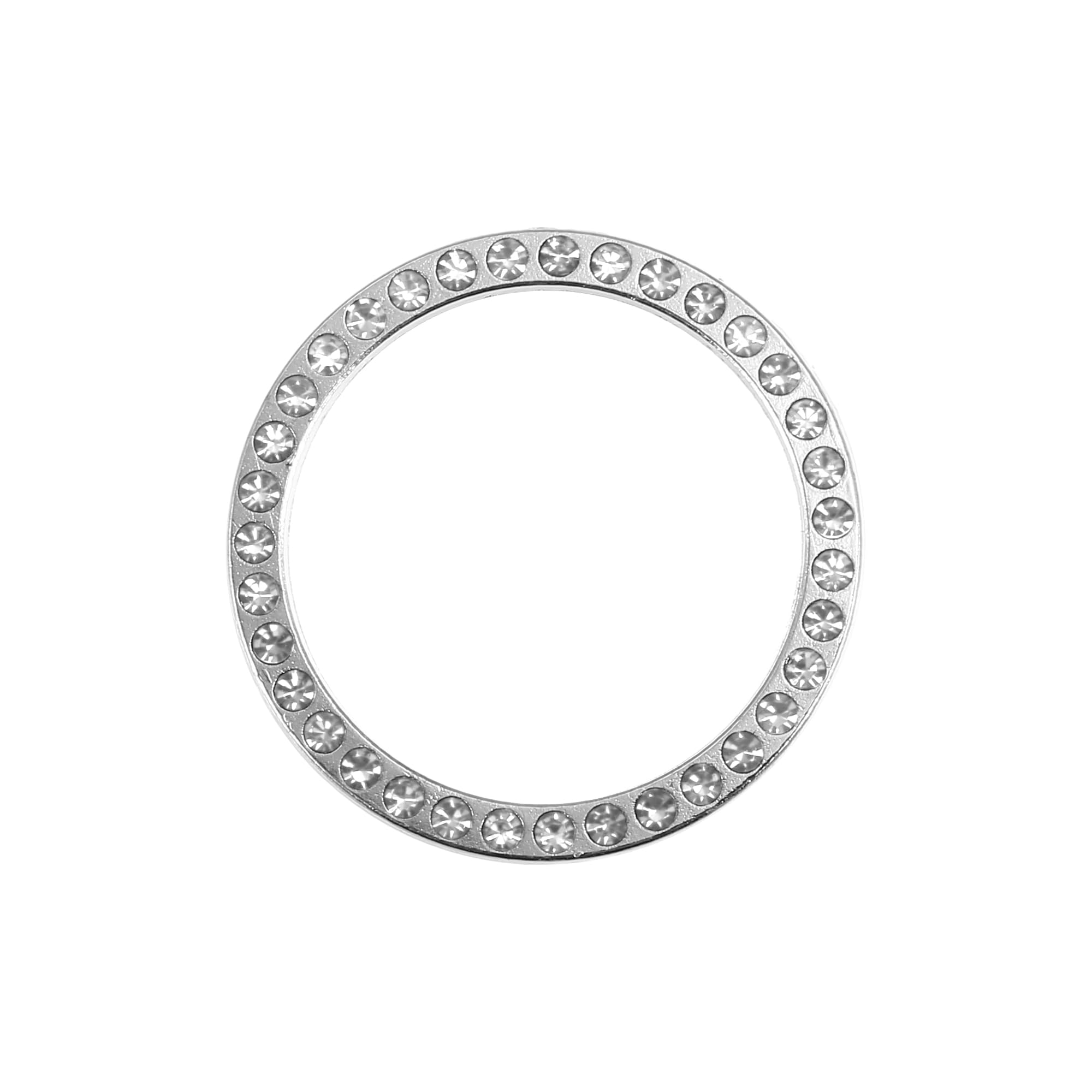 Universal Bling Car Engine Start Stop Button Cover, Car One Click Push Start Button Ring Sticker Faux Crystal Rhinestone Ignition Button Trim White, 1 Pc