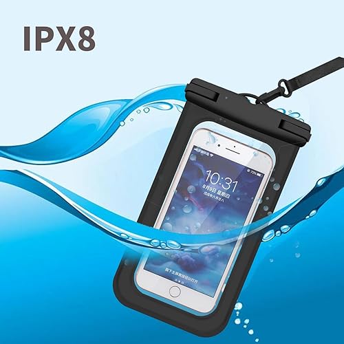 Miniatura 6 de Funda universal impermeable para teléfono celular, IPX8. con cordón para iPhone Galaxy adecuado para kayak, natación, barco, buceo, correr y otros