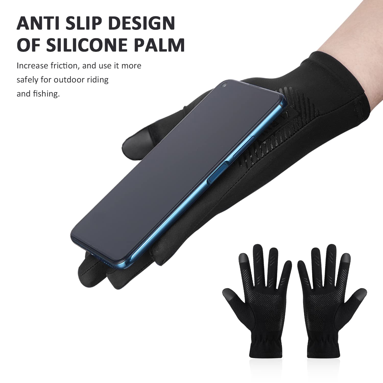 1 paire de gants pour écran tactile, gants d'hiver chauds et épais, gants pour écran tactile, gants antidérapants, gants coupe-vent pour sports de plein air, adaptés pour la conduite, le cyclisme, le
