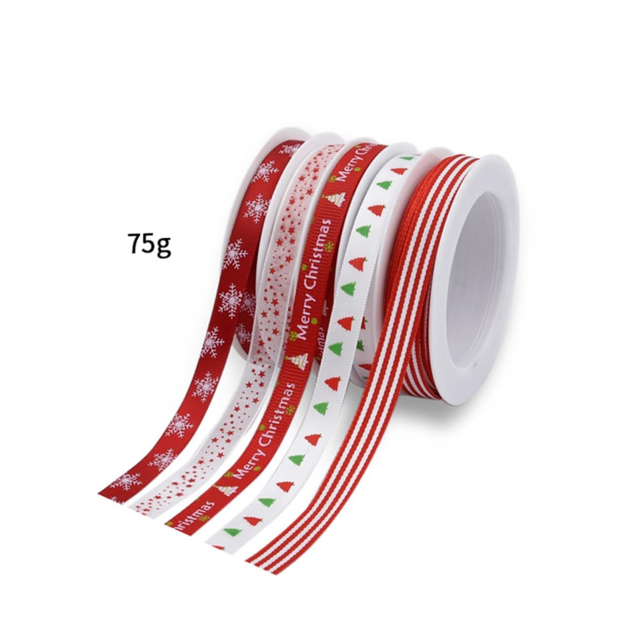 NUOBESTY 3-teiliges Set Geschenkverpackungsbänder Geschenkband Geschenkbänder Weihnachtsdekoration Bänder Für Partydekor Weihnachtsband Rotes Drahtband Bänder Für Diy Eberesche Drucken