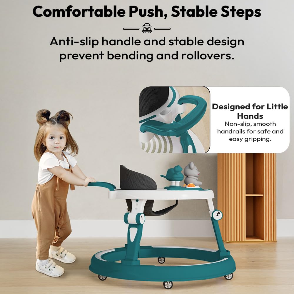 StarAndDaisy Baby Walkers for 6-24 Month Baby Boy Girl /360°Walker for Kids with 7 Level Height Adjustment/Walker for Baby with Switchable Food & Musical Toy Tray. 4