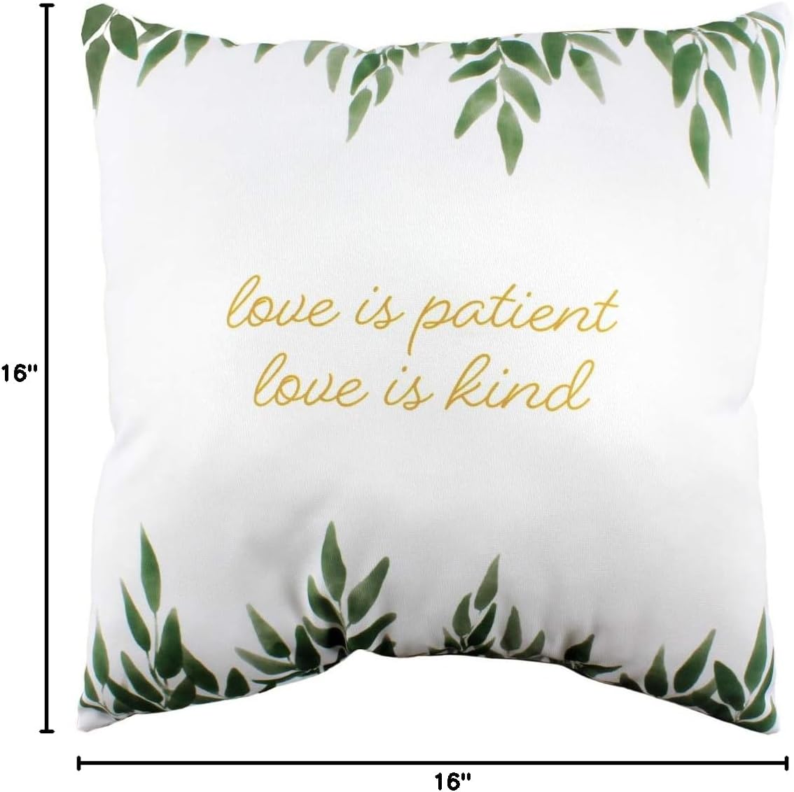 College Covers Love is Pillow, 16" X 16", Multi