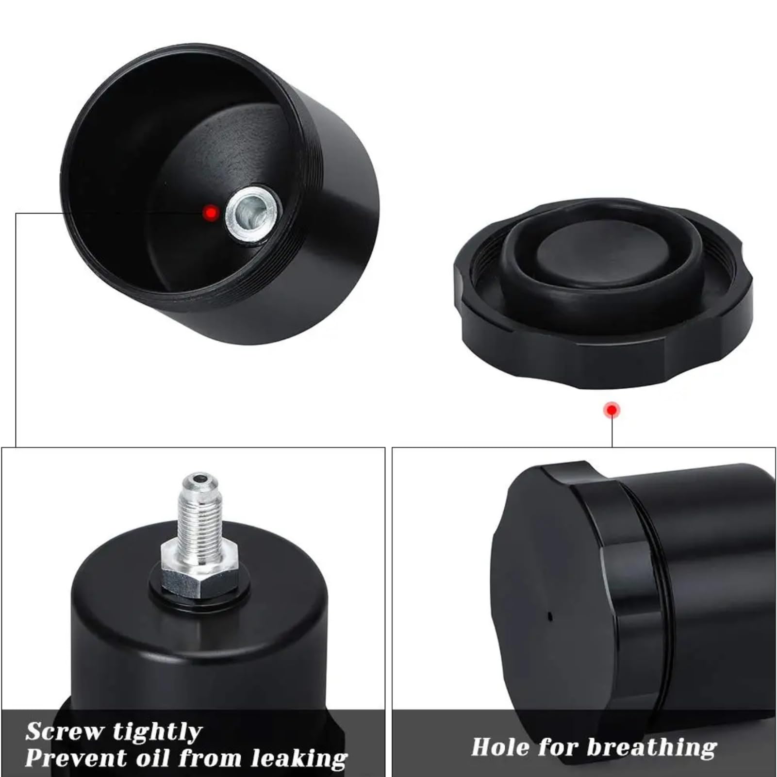 KSTE Frein A Main Hydraulique, Universal Racing Drift Frein à Main hydraulique du réservoir d'huile E-Frein Réservoir de Liquide Noir