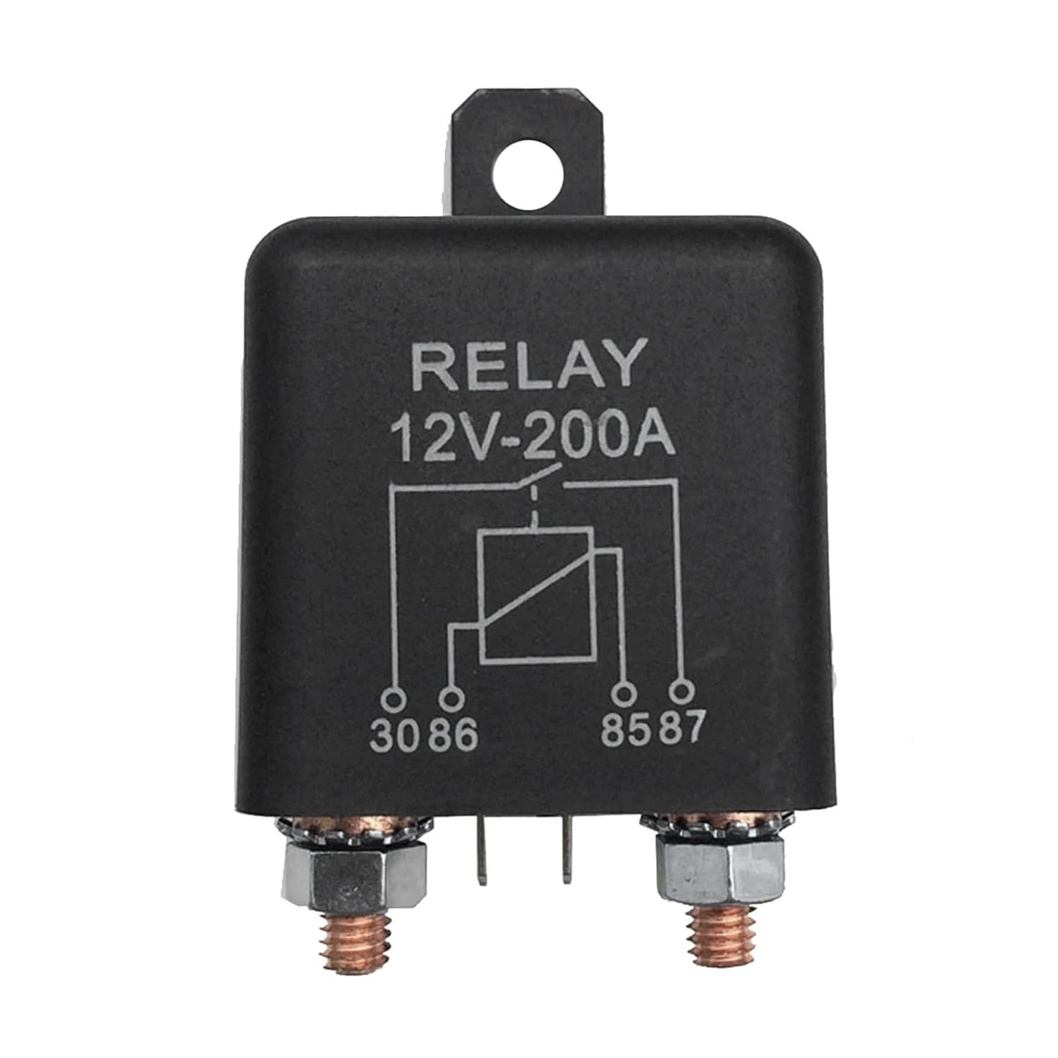 DC 12V 24V 100A 200A WM686 Universal Relay 4 Pin Normal Open Car Starter for Battery ON/Off Split Charge Switch(12V 200A)