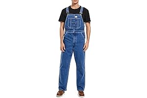 Sturdy and Versatile Men's Denim Bib Overalls