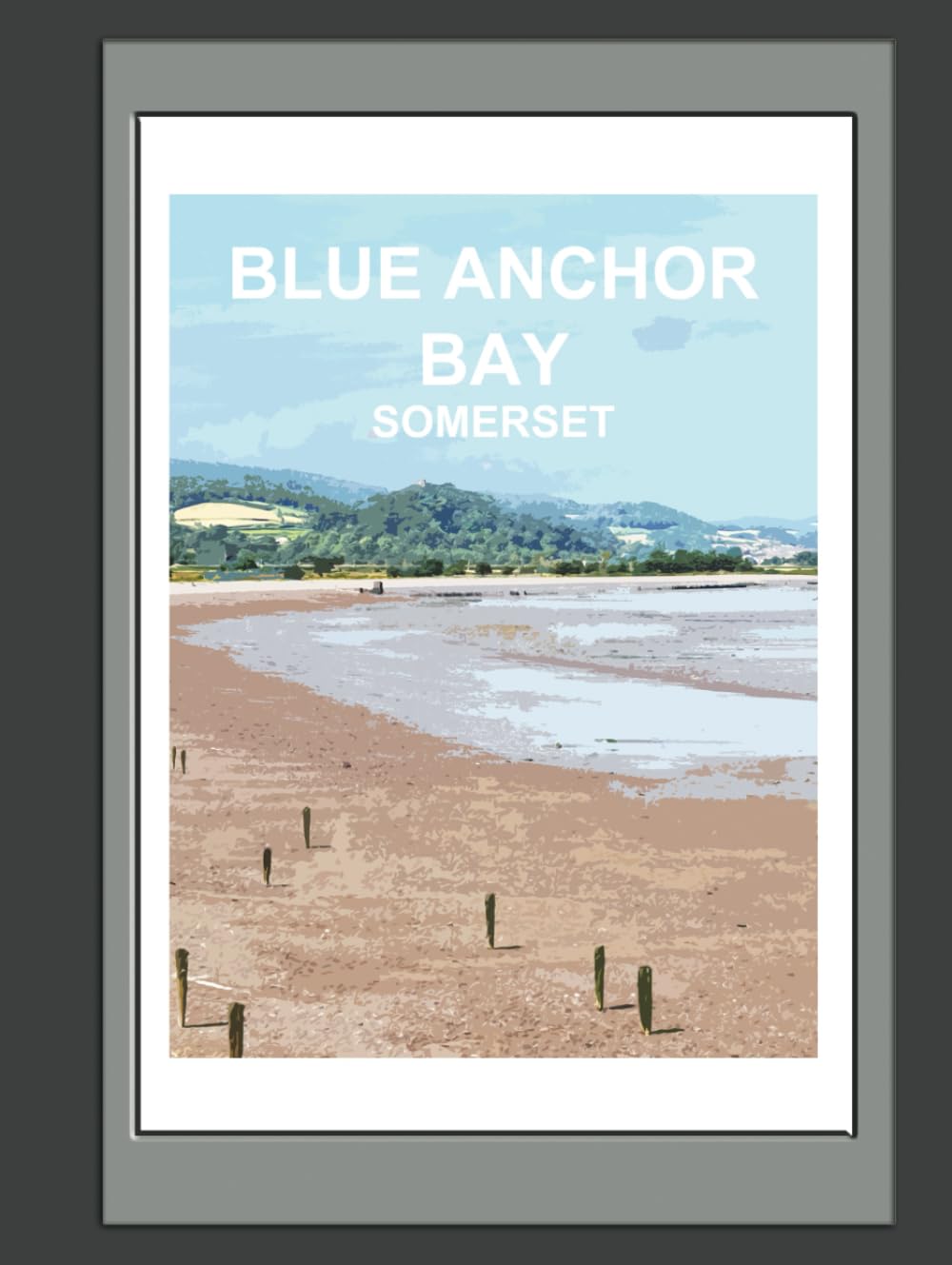 Blue Anchor Bay Somerset Notebook: Blank lined Notebook, Minehead Journal Planner Gift Book