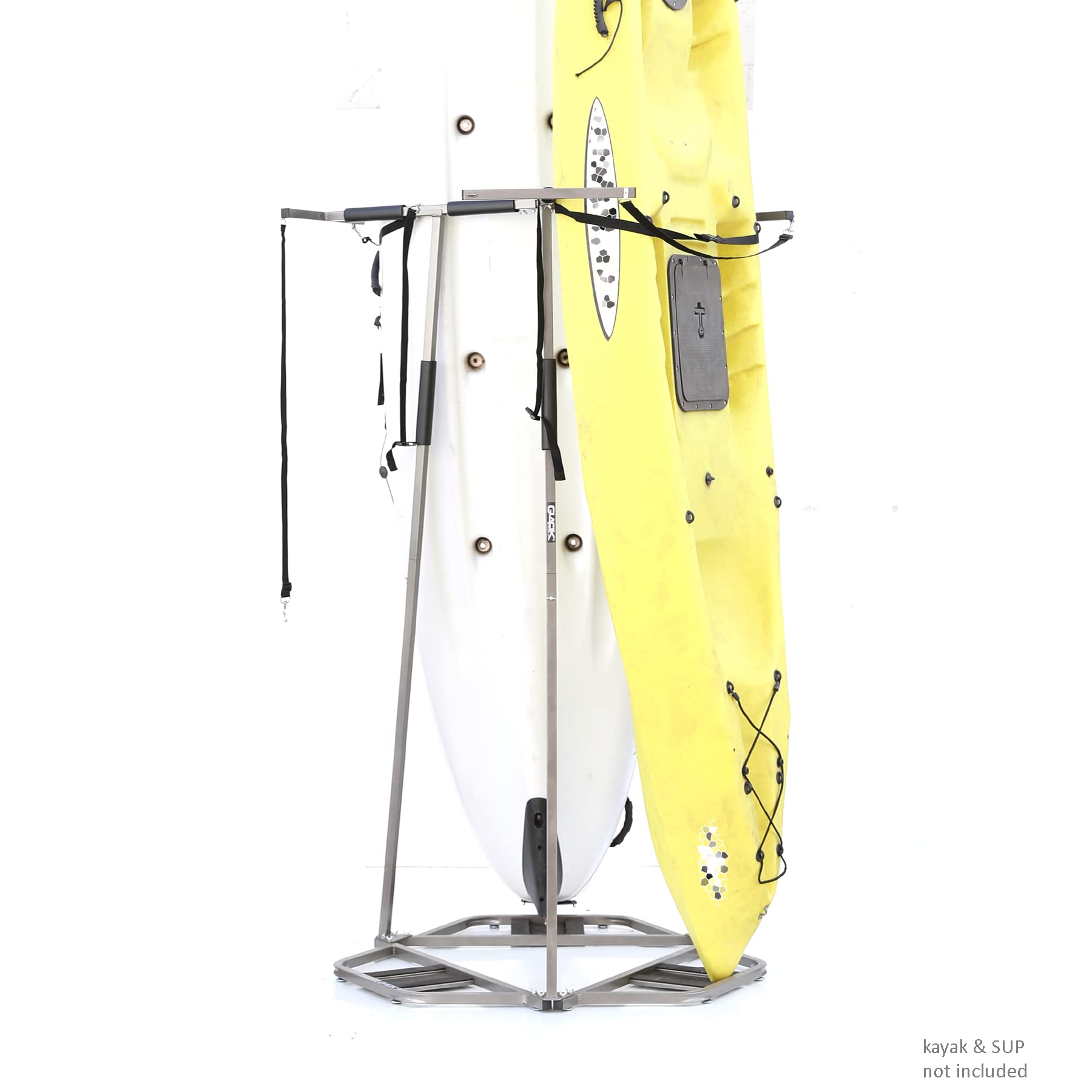 Sparehand Vertical Storage Rack for 3 Kayak/SUP Paddle Boards (G-760) - Fishing Kayak Storage Rack for Garage Storage