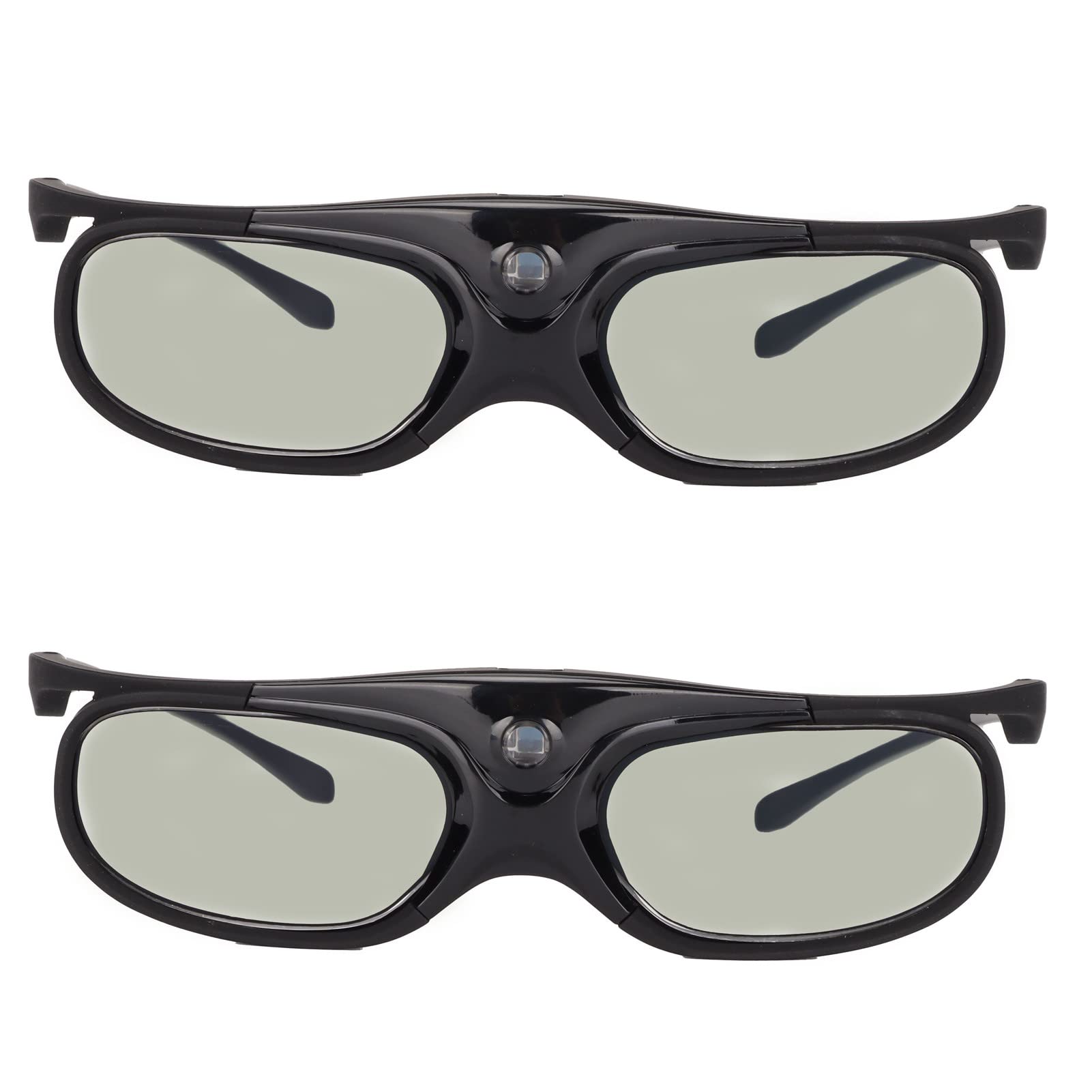 Occhiali 3D Proiettore, Active Shutter 144Hz Dlp Link, for Uso | Lenti per PC e LCD, Visione per Home Theater, compatibilità con Proiettori DLP Link, Batteria Integrata da 80 MA, portatile.