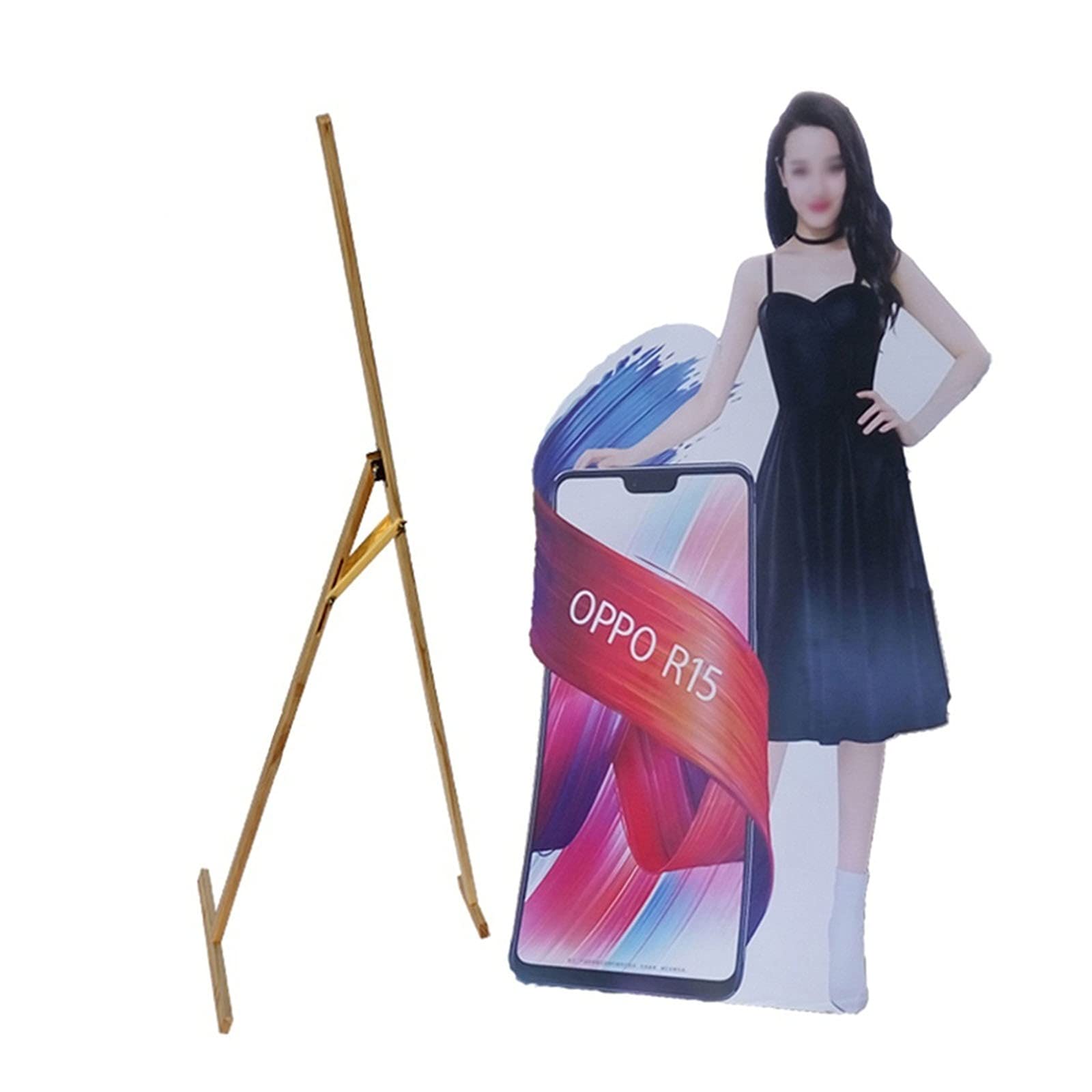 Support pour affiches sur pied en bois - Présentoir vertical 150 cm