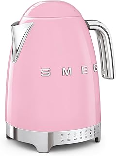 Smeg Pink Stainless Steel 50's Retro Variable Temperature Kettle