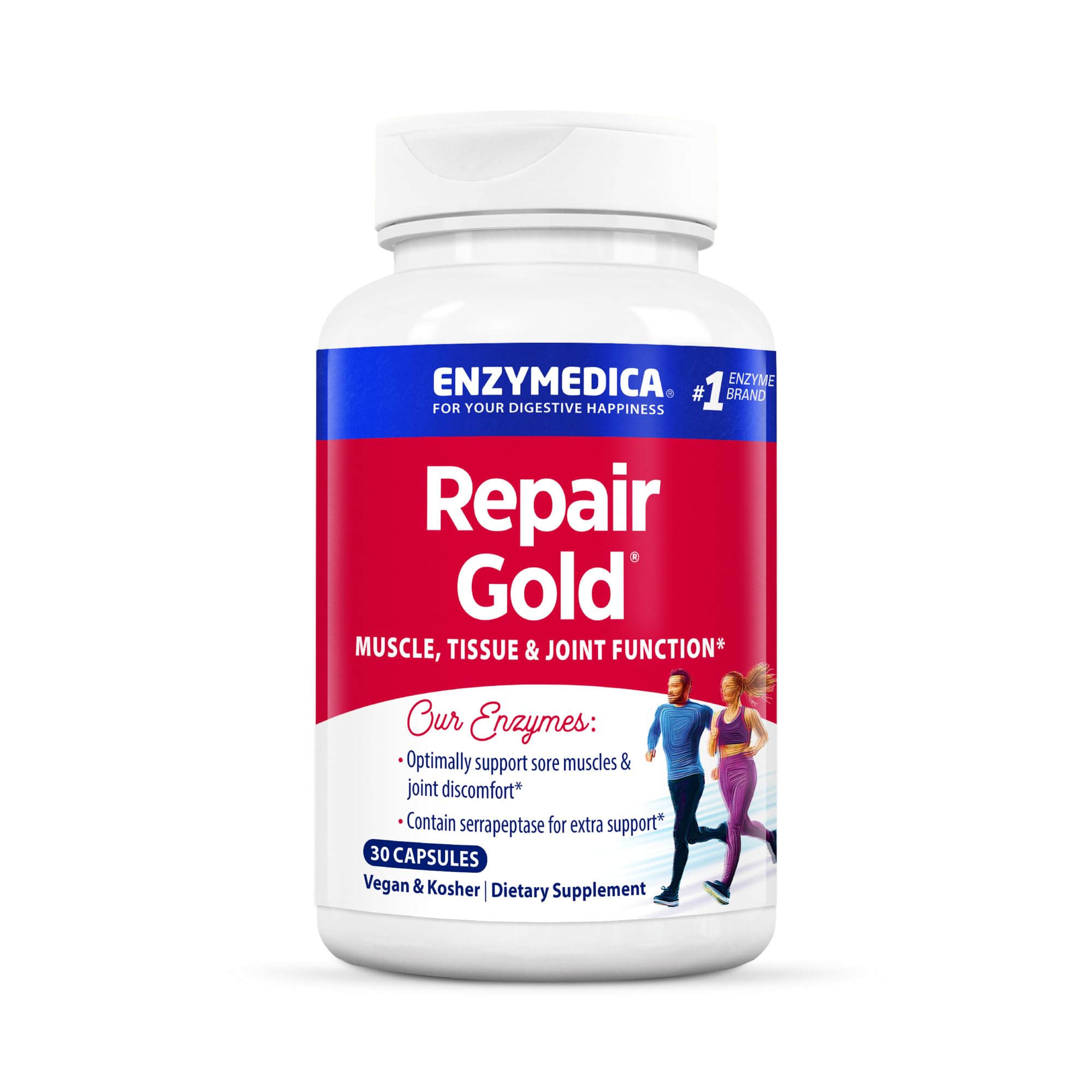 Repair Gold, Proteolytic Enzymes, Joint Support Supplement,[a] Promotes Muscle Recovery & Tissue Function, 30 Count