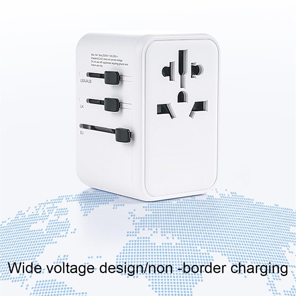 Der kompakte und leichte Reiseadapter für alle Geräte ist ein universeller Reiseadapter für USB Geräte, 28W weiß