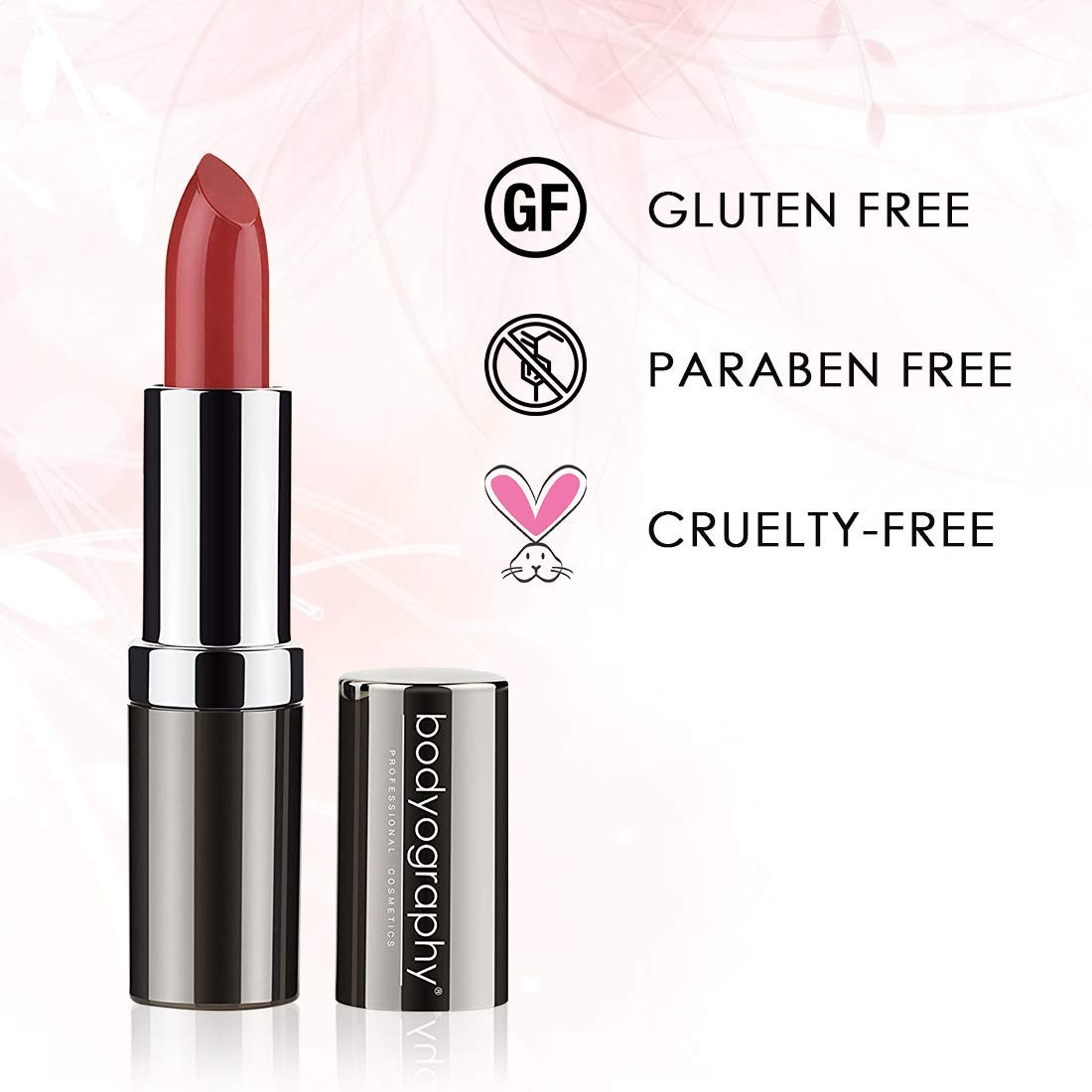 Bodyography Hydrating Lipstick, Maple Sugar (Spicy Warm Brown Cream) – Vitamin E Enriched, Creamy Long-Wear Lip Color with Satin, Shimmer & Matte Finishes | Moisturizing, High-Pigment Formula
