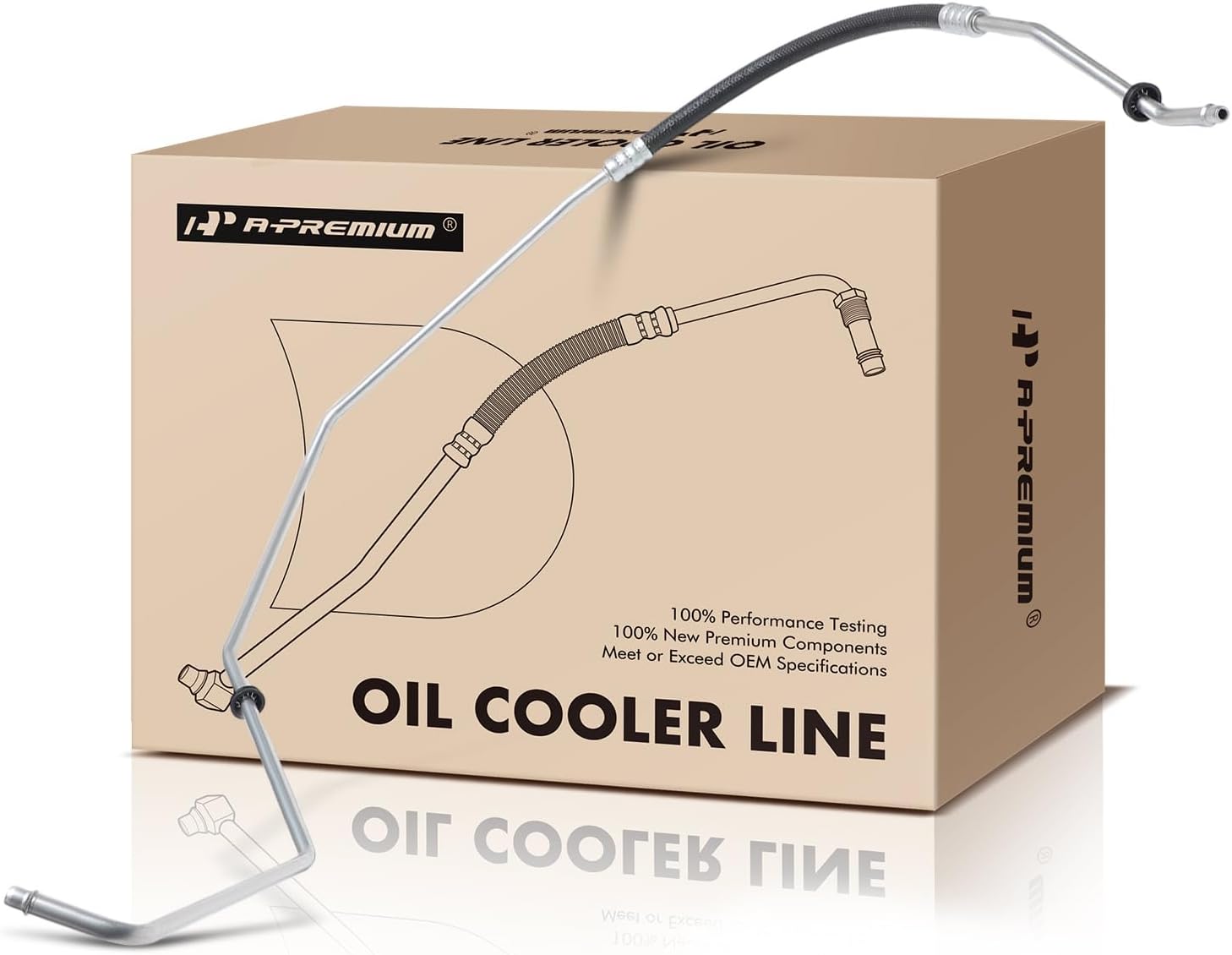 A-Premium Lower Automatic Transmission Oil Cooler Line Hose Assembly Compatible with Chevrolet Express 1500 2003-2008, Express 2500 2003-2006 & GMC Savana 1500 2003-2008, Savana 2500 2003-2006, 4.3L