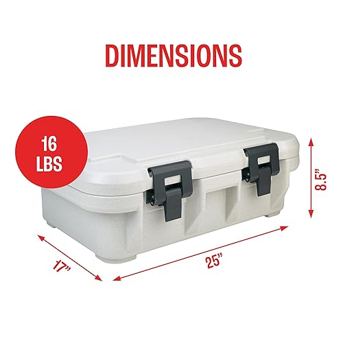 Miniatura 17 de Cambro Transportador aislado de bandeja de alimentos – Caja caliente de 6 pulgadas de profundidad y calentador de alimentos para catering