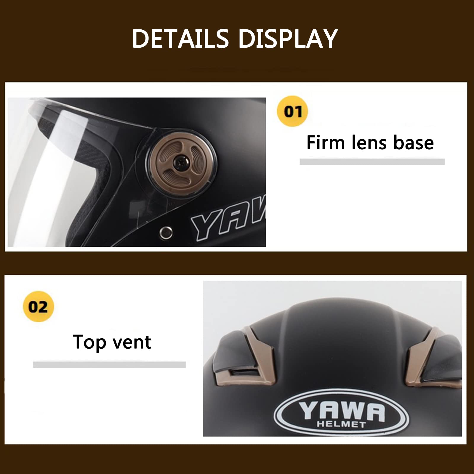 Motorfiets 3/4 Half Helm Open Gezicht Visor Helm Bluetooth Motorhelm ECE Goedgekeurd Volwassen Mannen Vrouwen Motorfiets Scooter Cruiser Q,S/(55~56cm