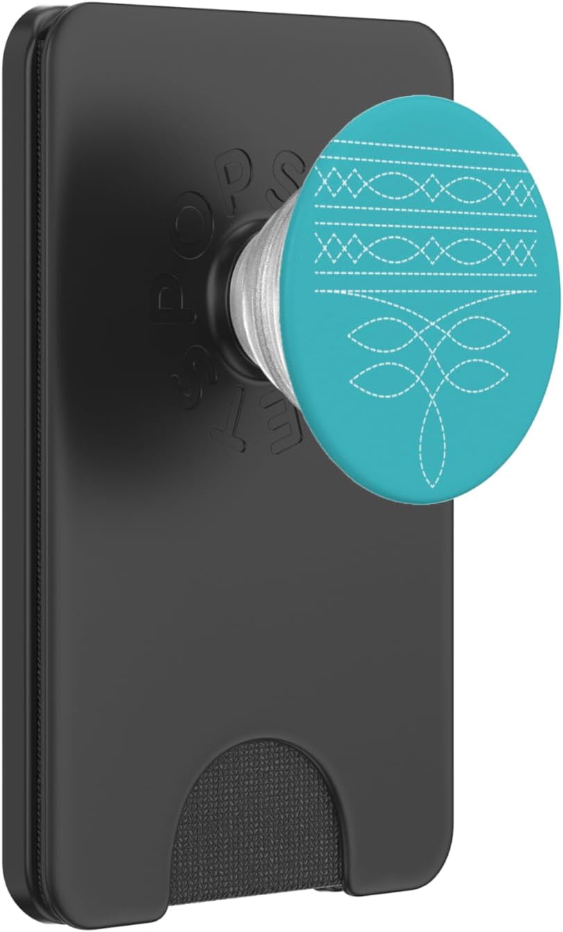 Western Boot Stitch Cowboy and Cowgirl Rodeo PopSockets PopGrip for MagSafe