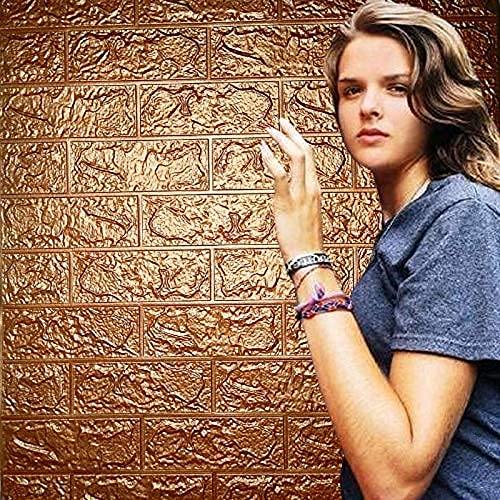 3D Brick Wallpaper for Walls I Wall Stickers Self Adhesive Panel I Peel & Stick Wallpaper for Wall Home Decor (Golden Brown, 1 Pieces of 70 X 77 cm Each) (B0CS9NPN69) Amazon Price History, Amazon Price Tracker