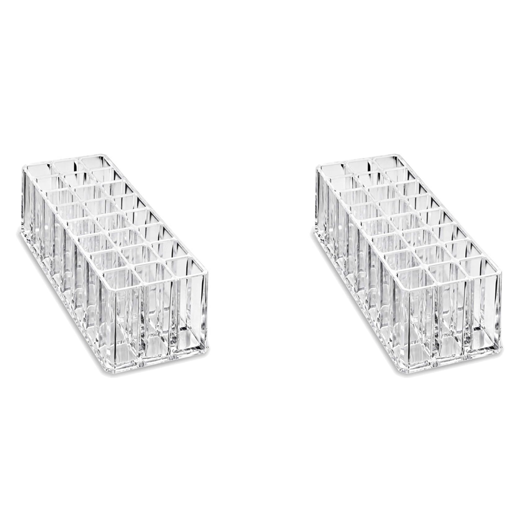 Porte-parfum de voyage en acrylique x2 : organiseur 24 places transparent pour vos flacons
