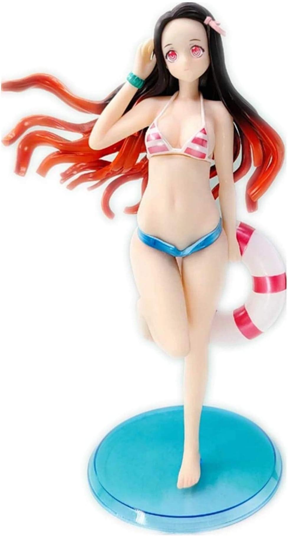 WIJJZY Demon Slayer: Kimetsu No Yaiba Figure Kamado Nezuko Swimming Suit Figure Anime Girl Figure Action Model Birthday Gift Statue Collection Decoration