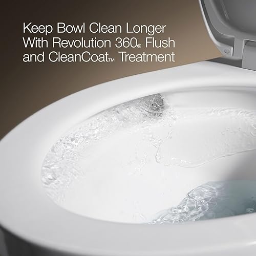 Miniatura 7 de Kohler K-20197-0 Betello - Inodoro alargado de 2 piezas con Revolution 360, color blanco