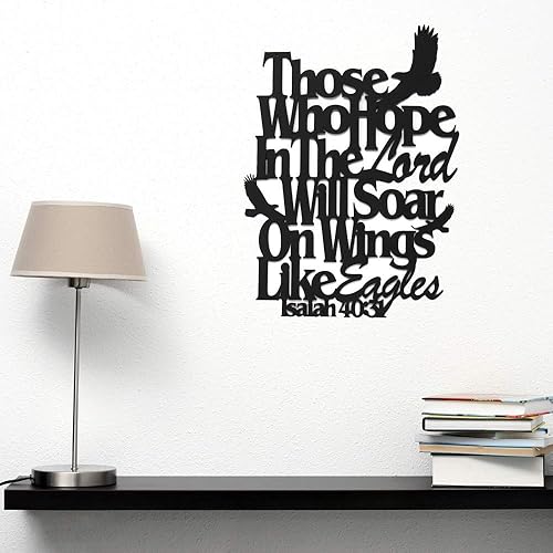 Miniatura 2 de MEMORY MATS & WORD ART - Letrero con texto inspirador y versículo bíblico de la fe cristiana, hecho a mano, para decoración de casa, pared, oficina