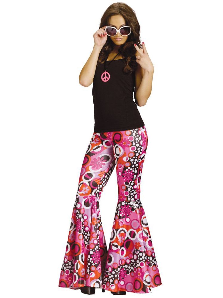 Hippie Costume Bell Bottom Pants Adult Small/Medium