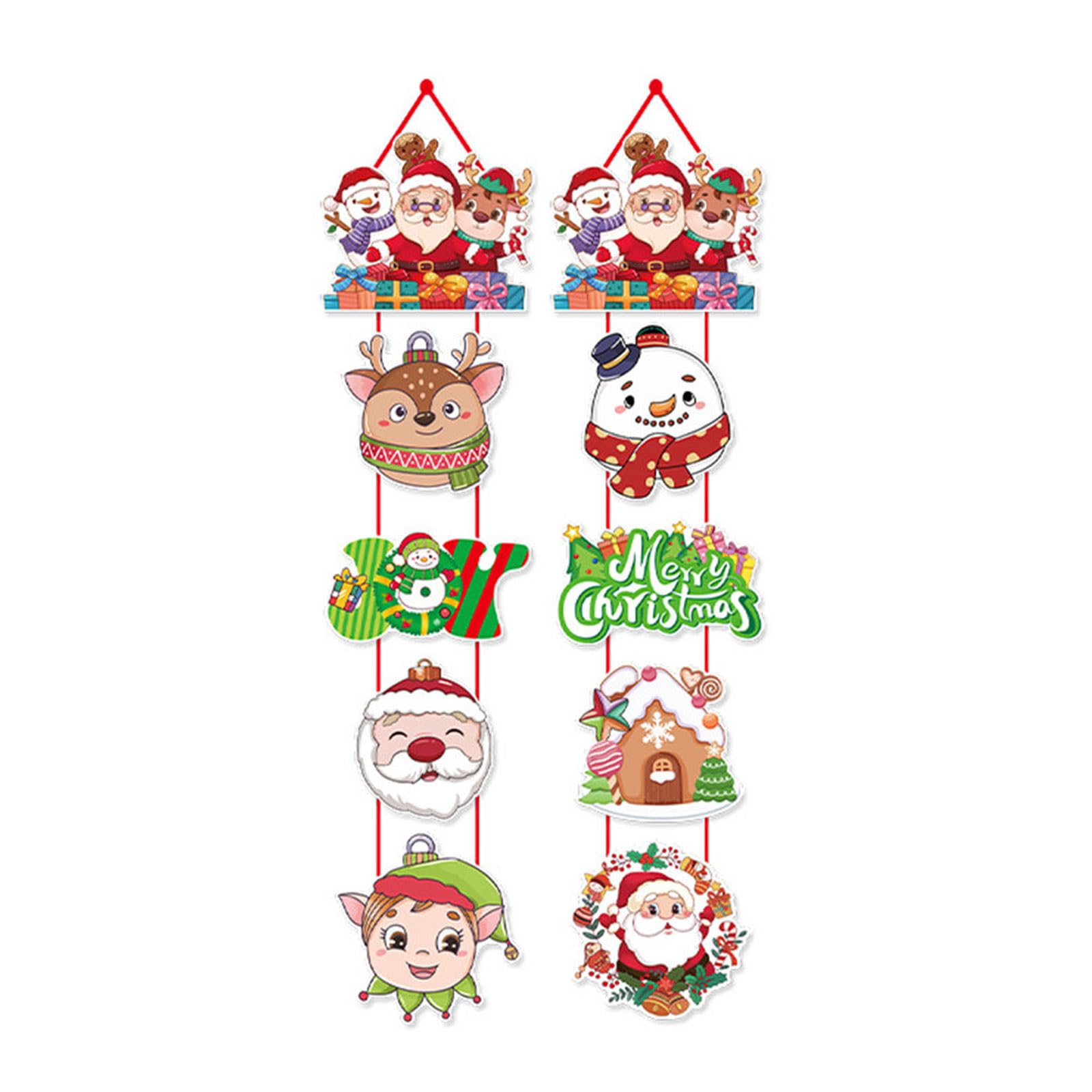 carotoe Of 2 Christmas Door Hanging Ornament Festival Christmas Door Hanging Decorations Crafted From Materials User Friendly