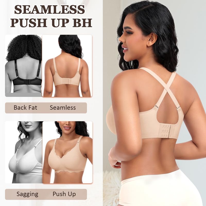 Sujetadores inalámbricos para mujer, sin costuras, suaves, cómodos, con extensor de brasier