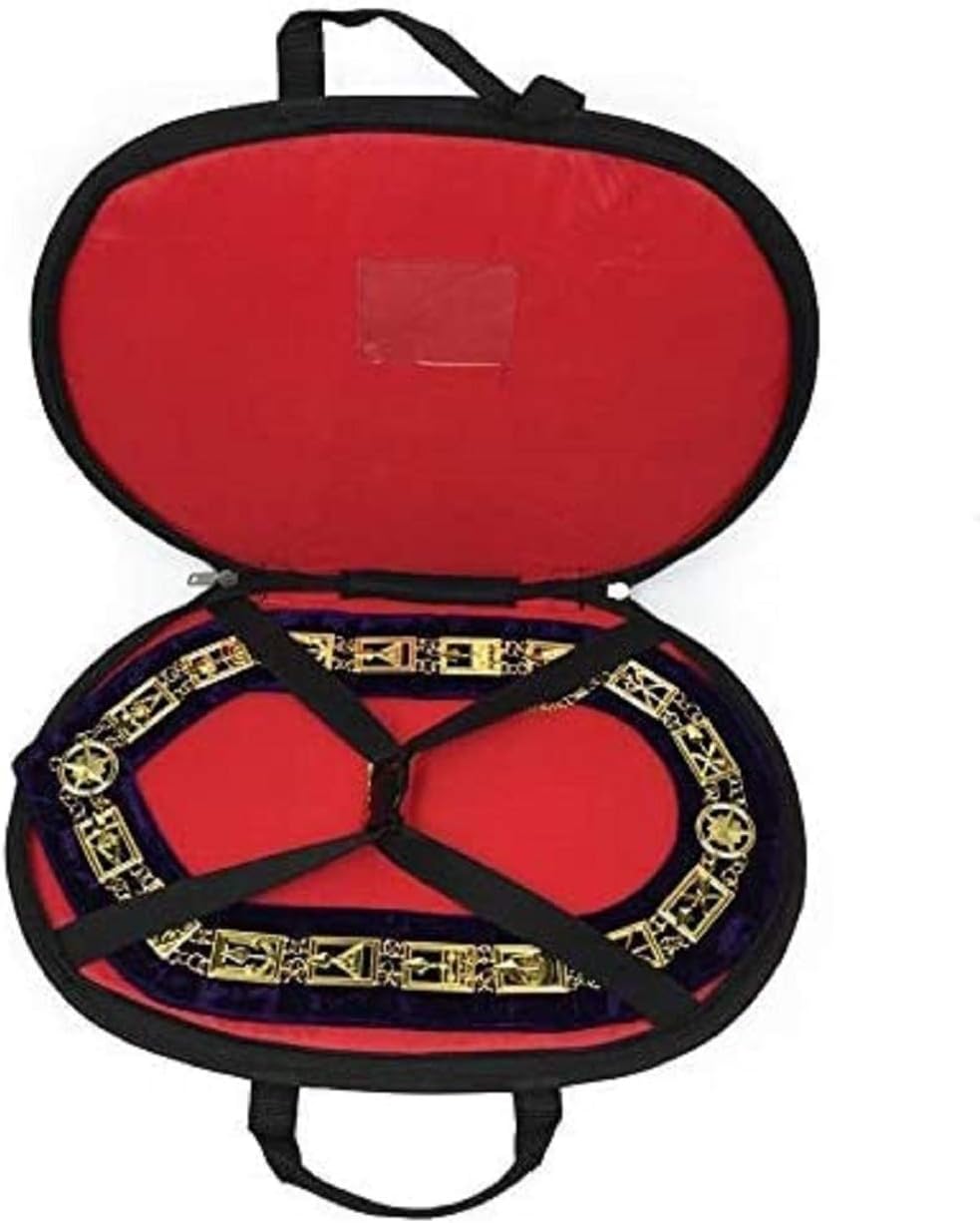 Knights Templar - Masonic Chain Collar - Gold/Silver on Black