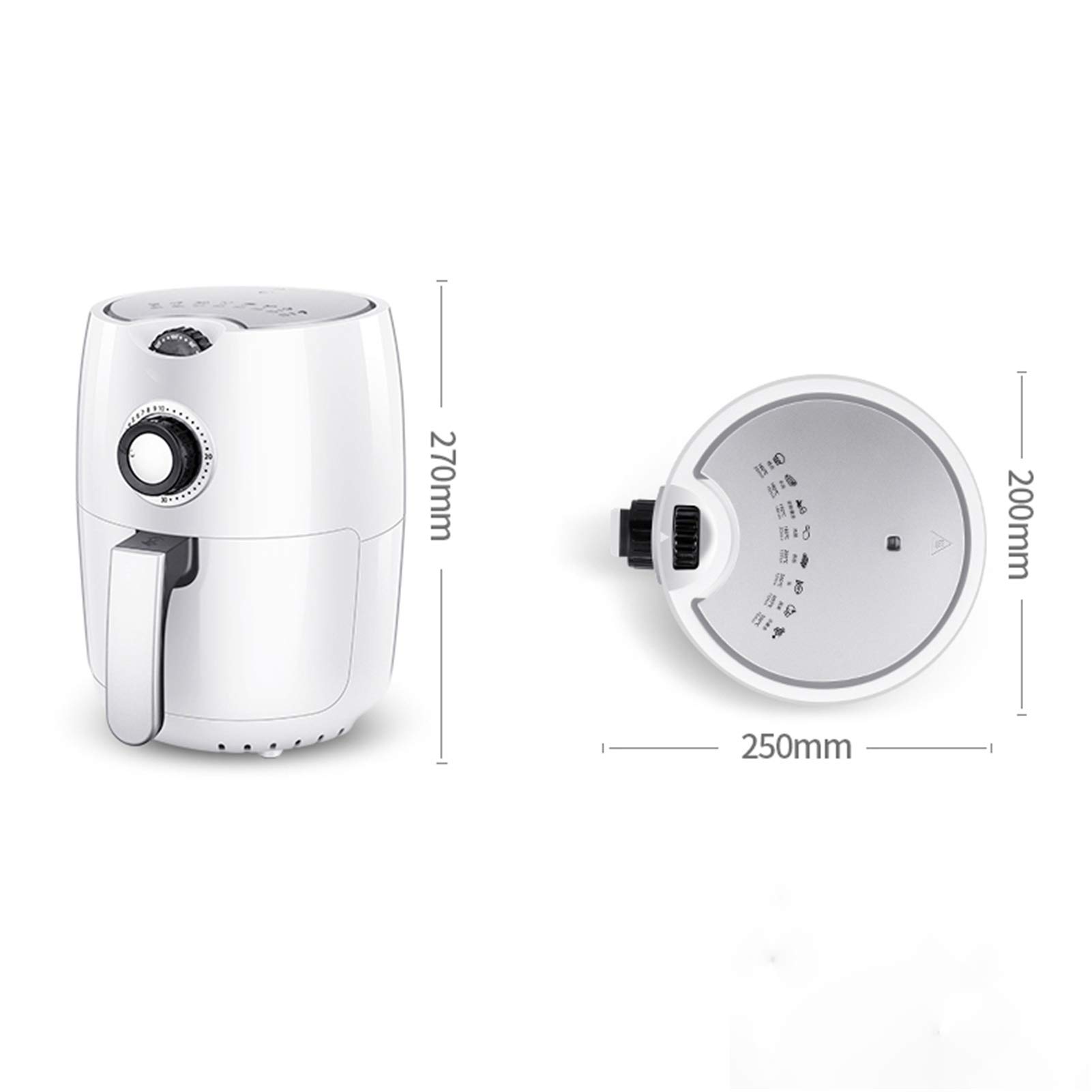 Amazon.co.jp: エアフライヤー、2.4Lの小さな8 in 1マルチ
