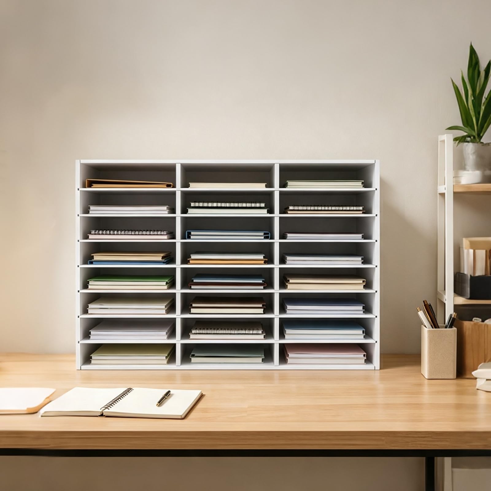 Organizer per letteratura a 24 scomparti, portadocumenti, fino a 60 kg, con