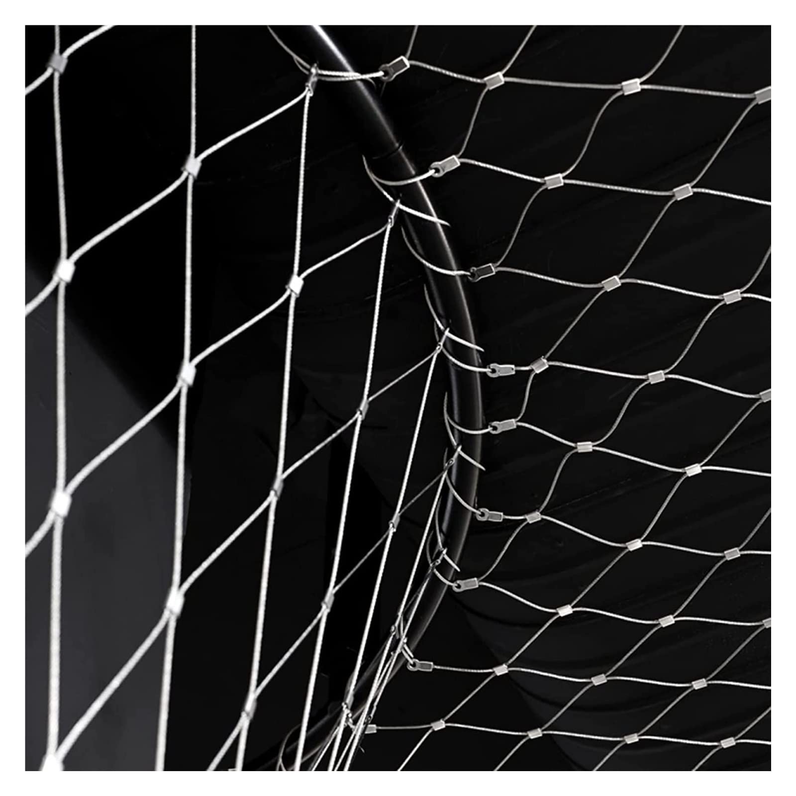 304 Stainless Steel Rope Net, Impact Resistance High Altitude Anti-Fall Net, Flexible Protection Boundary Fence for Garden Farm Football Field (Color : Silver-1.2mm Diameter, Size : 4x10m)