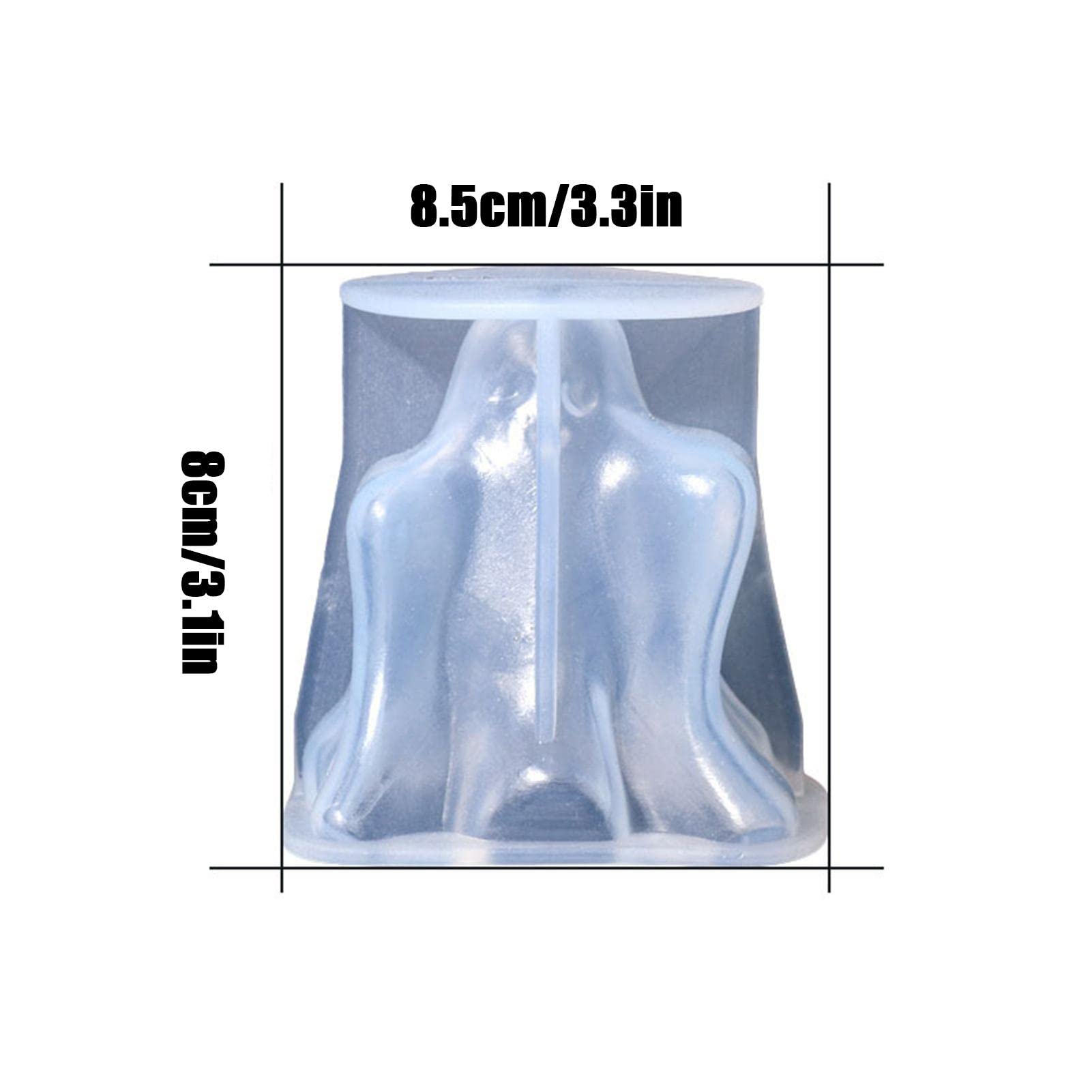 Molde de vela fantasma Molde de silicona fantasma 3D Molde de silicona de vela para moldes de fantasma de cera para resina Moldes de vela de resina con forma de fantasma de Halloween Gran regalo hecho