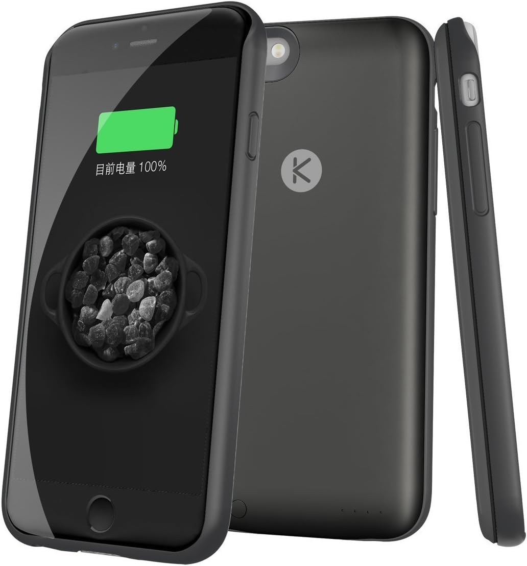 iPhone 6 6s Battery Case Ultra Slim Extended Charging Case External Battery Case Portable Charger for iPhone 6 6S 4.7 inch with 2400mAh(Black)
