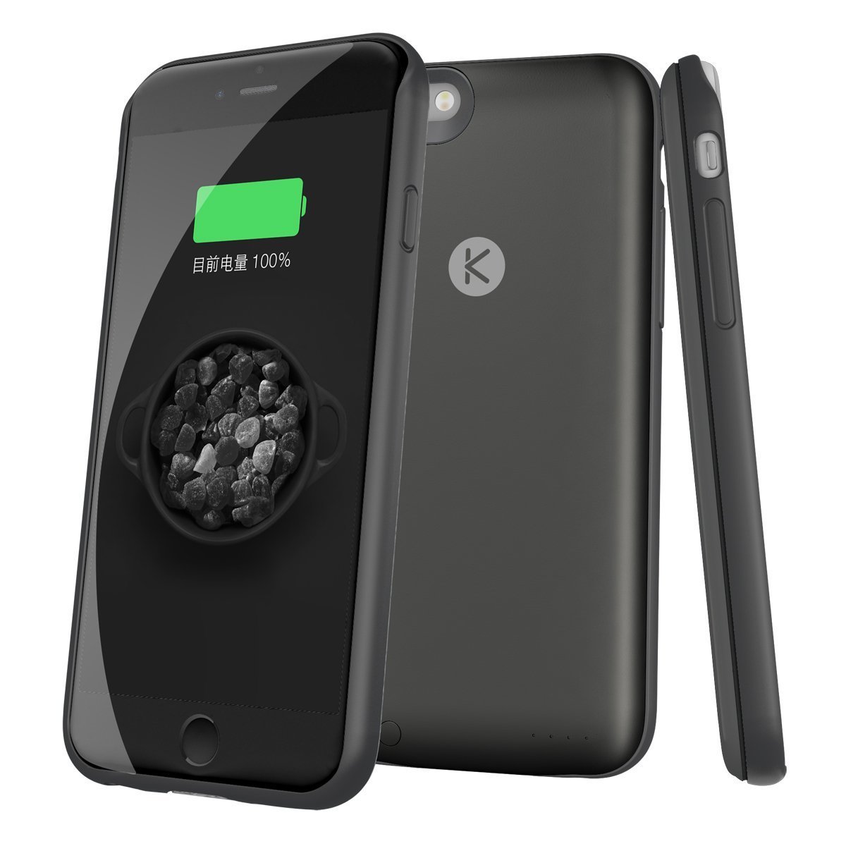 iPhone 6 6s Battery Case Ultra Slim Extended Charging Case External Battery Case Portable Charger for iPhone 6 6S 4.7 inch with 2400mAh(Black)