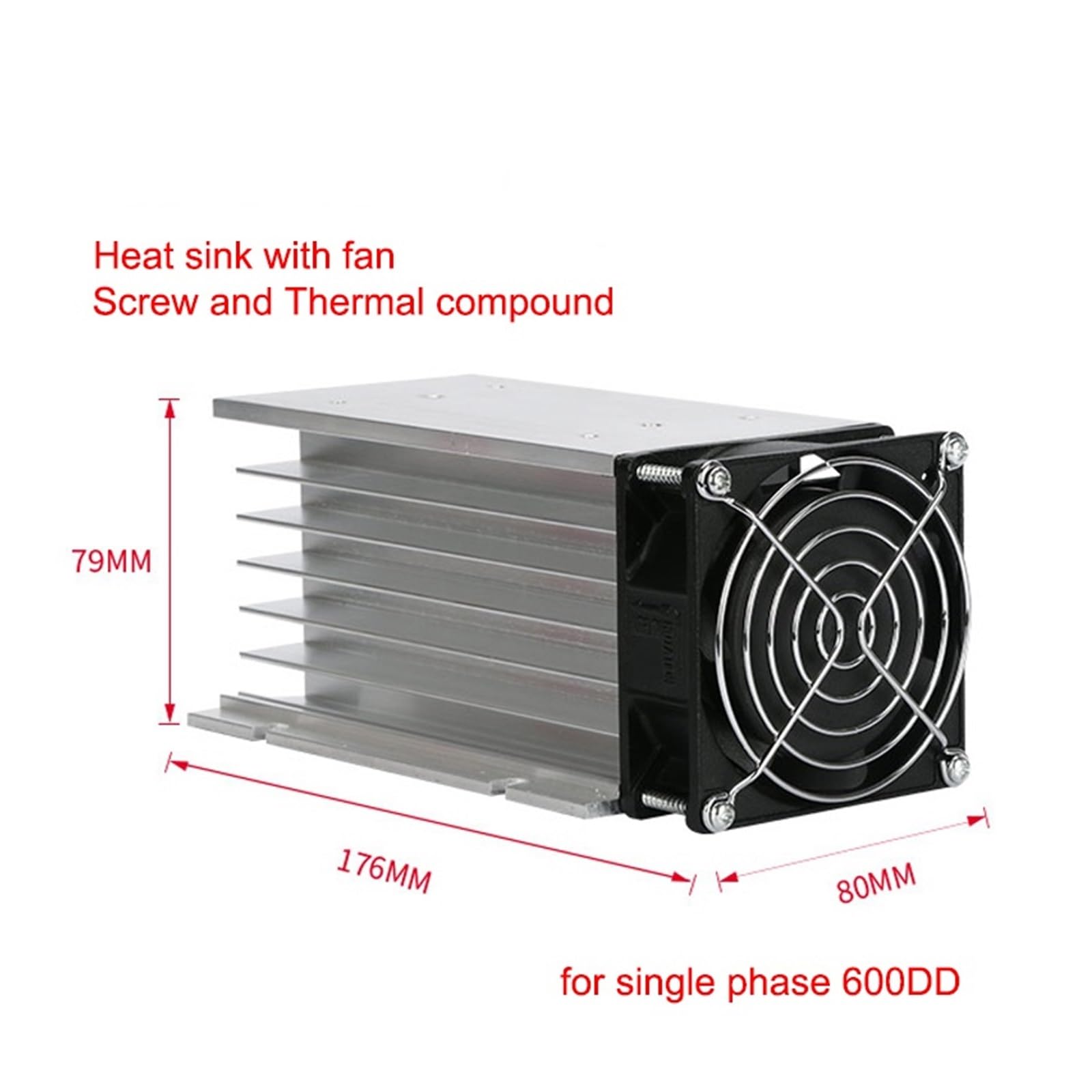 SSR-600DD 600A 220V 600V Grande Tensione Singola Monofase JGX DC Controllo DC Dissipatore di Calore 3-32VDC A 5-220VDC 600A DD Relè a Stato Solido(600A 600V)