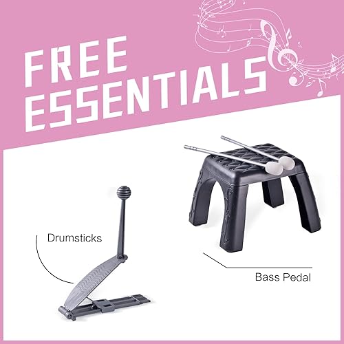 Miniatura 4 de Micrófono suave compatible con reproductor de música MP3, juego de instrumentos educativos para niños, juego de batería de jazz de rock, instrumento