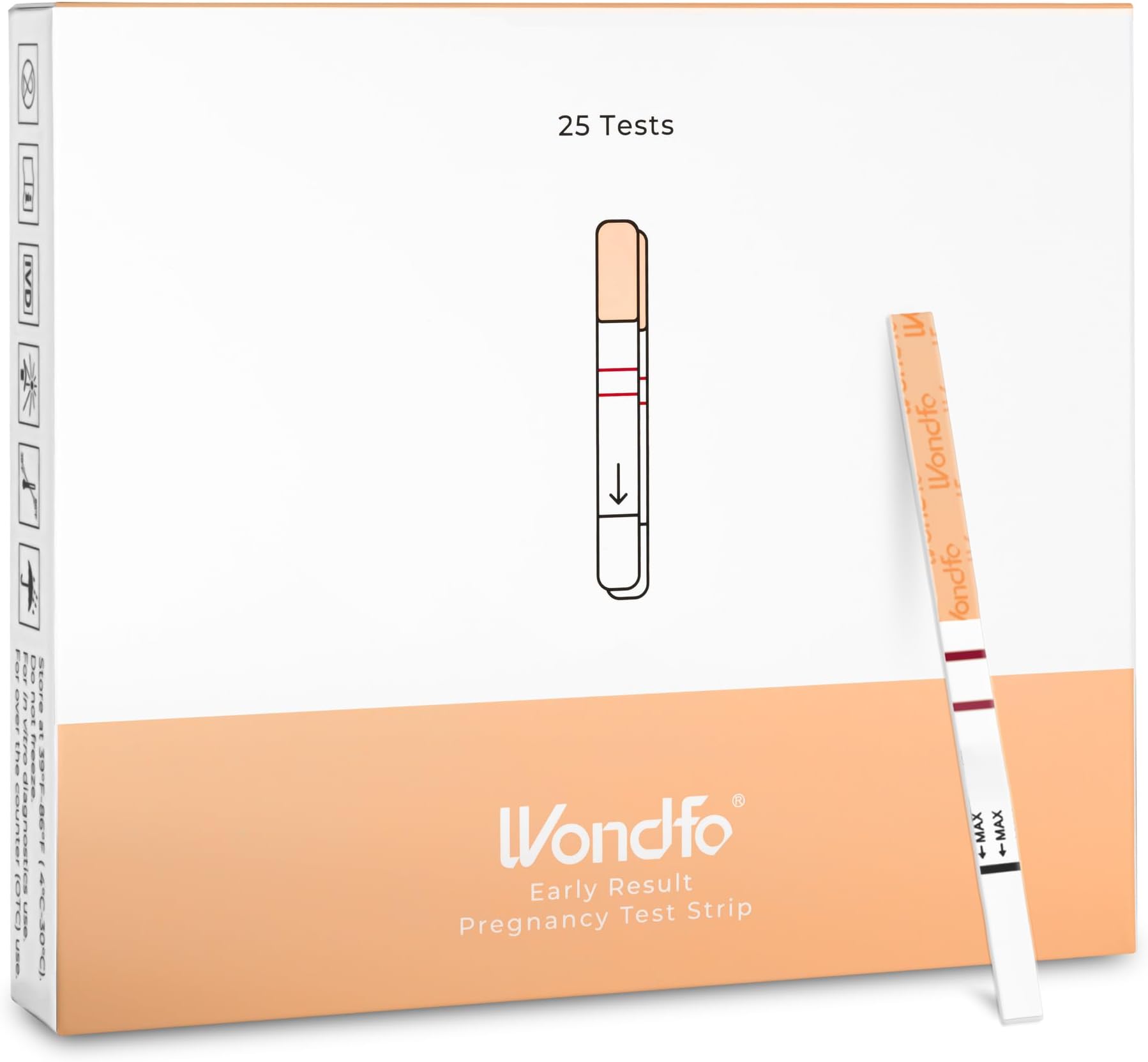 Early Result Pregnancy Test Strips - Get Results 6 Days Sooner Than Missed Period-Sensitive and high-Accuracy HCG Testing Kit at 10 MIU/ml Cut-Off -[25 Packs]