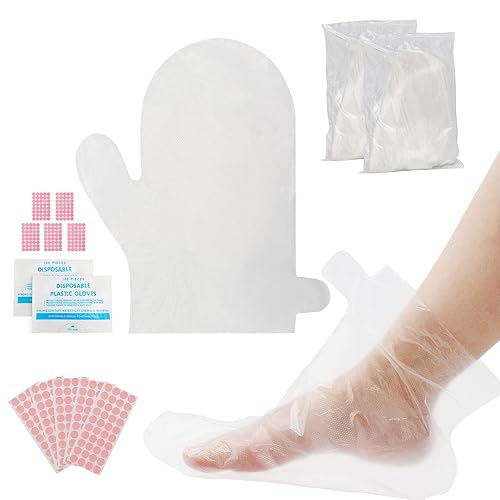 400 forros de baño de parafina para pies y manos, Segbeauty 200 fundas de plástico para pies y 200 forros de manos de cera de parafina más grandes