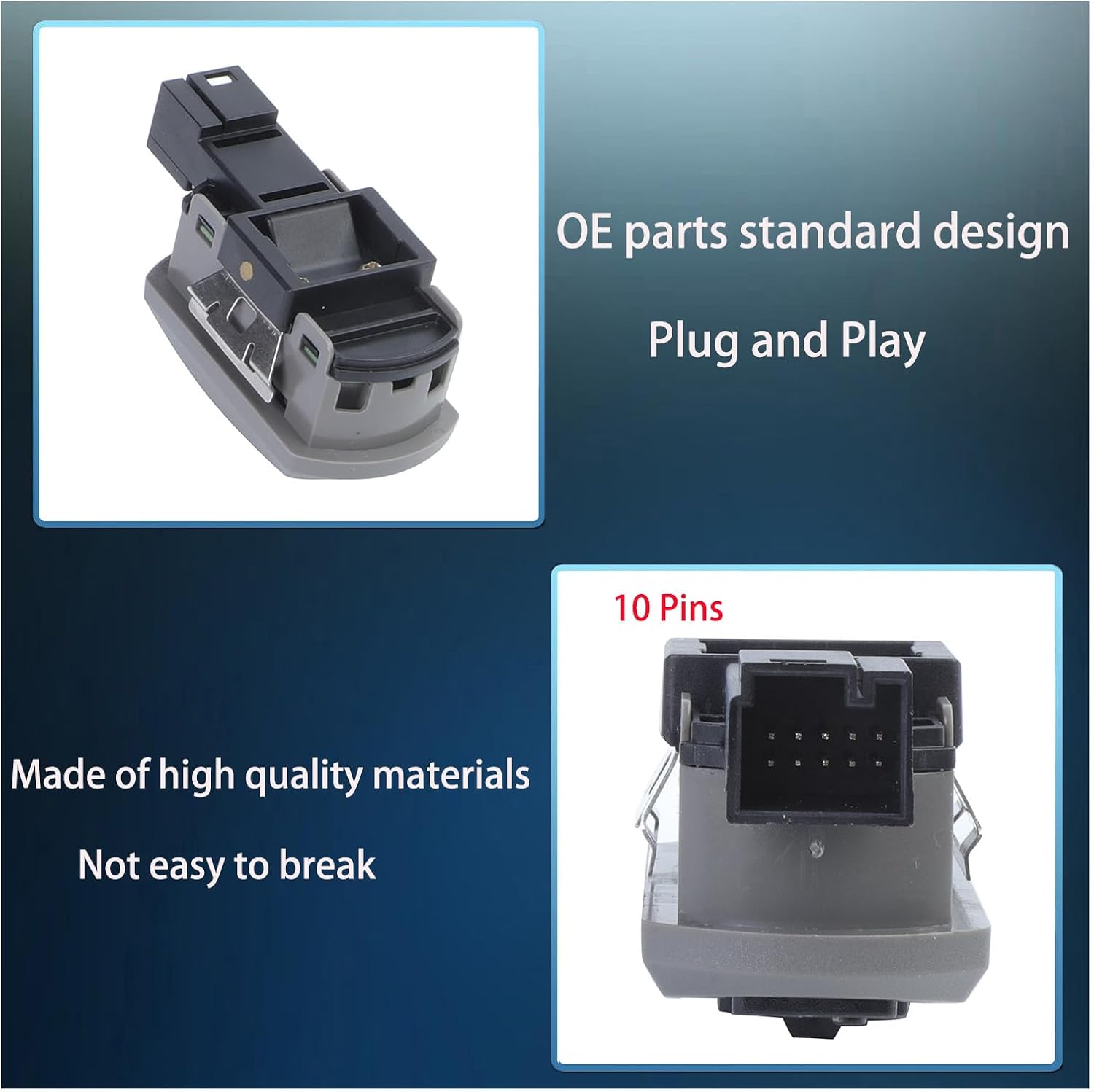 Mirror Switch Compatible with Peterbilt Kenworth T660 2006-2010 Replaces# P271098001, 901-5401