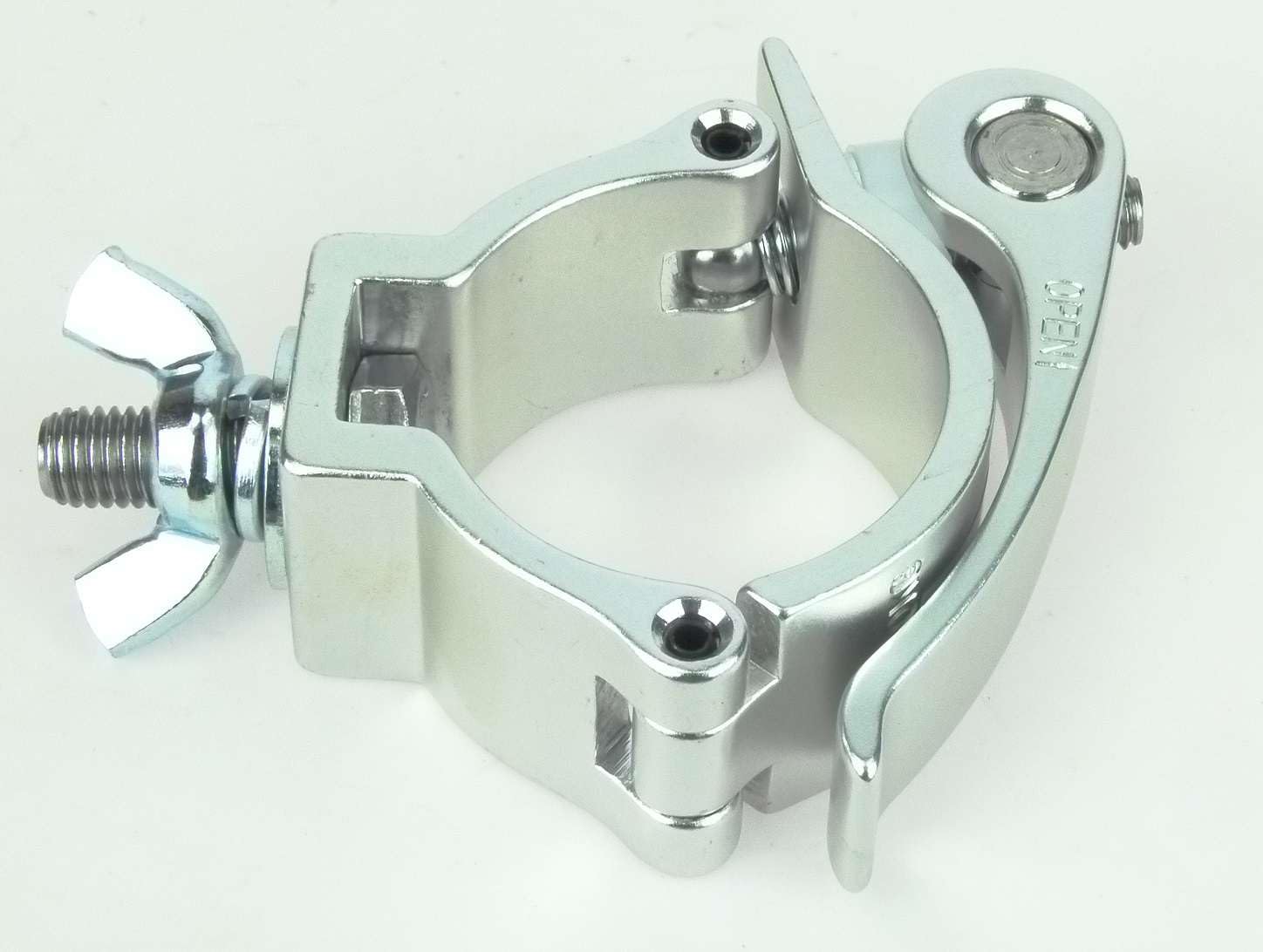 2 x Eurolite TPC-10QC silber Schnellspann Half Coupler 30 mm breit Schelle Trussaufnehmer für 50 mm Rohr I Maximallast WLL 100 kg TÜV