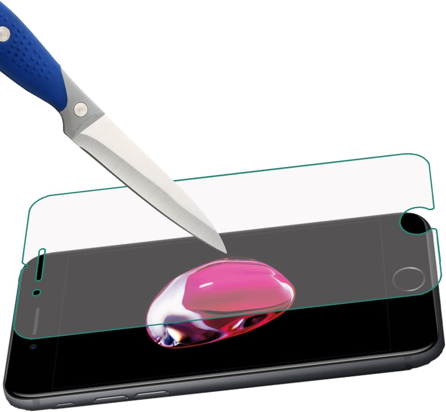 Mr.Shield [5-PACK] Designed For iPhone 7 Plus/iPhone 8 Plus [Tempered Glass] Screen Protector with Lifetime Replacement