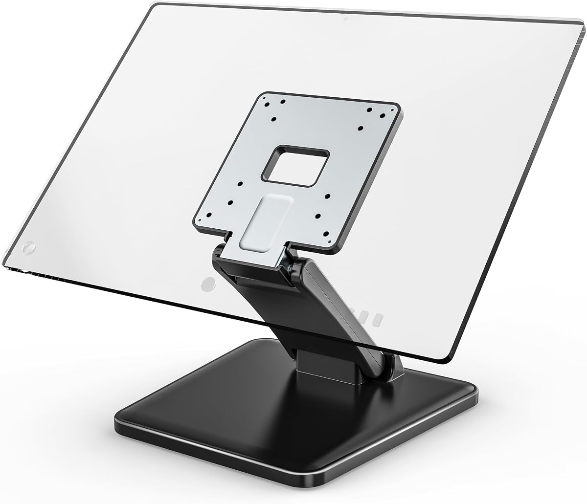 Soporte para monitor de perfil bajo, plegable 75/100VESA, 17-27 pulgadas, portátil | Diseño plano plegable, soporte VESA único de perfil ultrabajo, compatibilidad con monitores, pantallas táctiles y mini PC de 17 a 27 pulgadas
