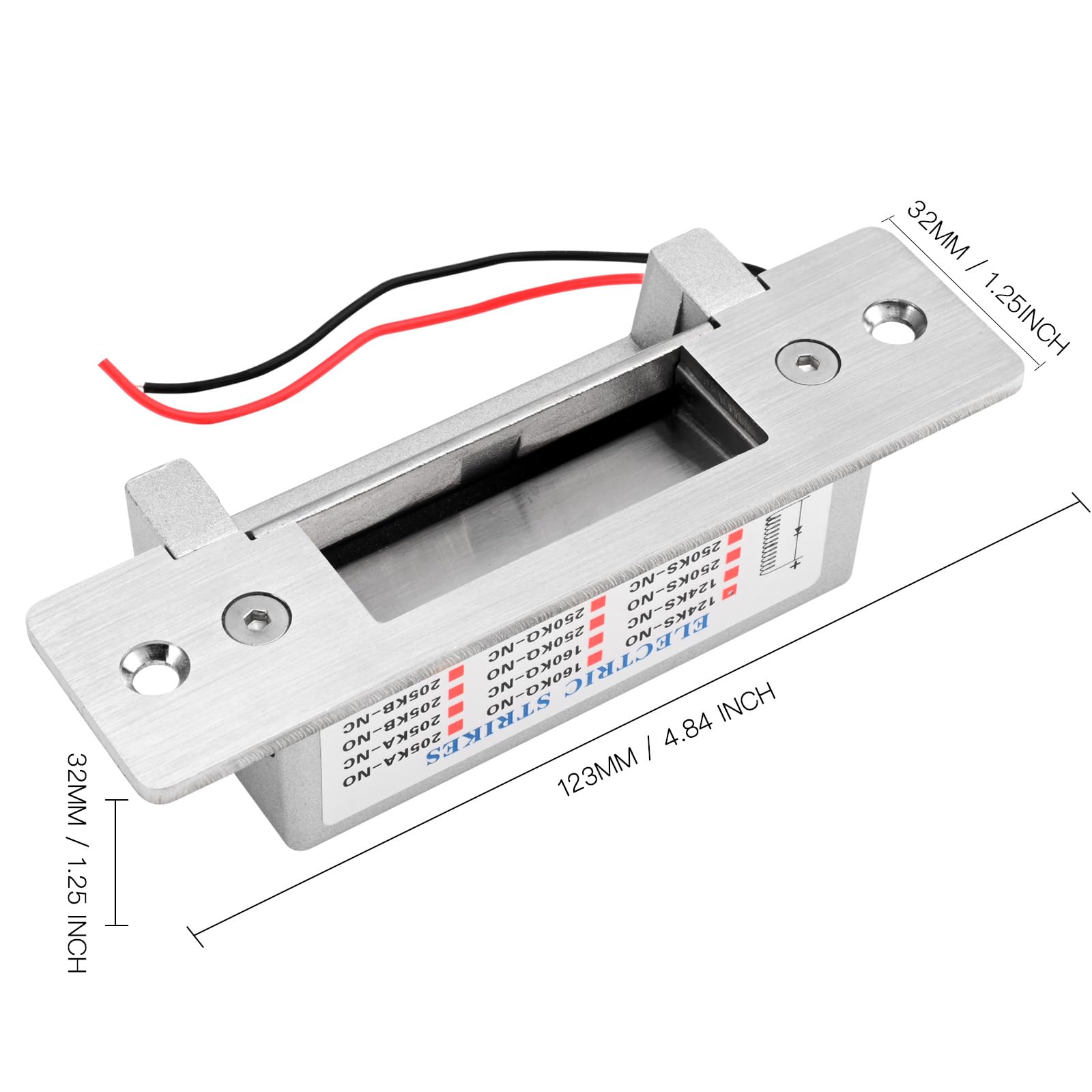 Cerradura Eléctrica De Alta Resistencia ANSI: Control De Acceso Inteligente Para Puertas (24V, Impermeable)